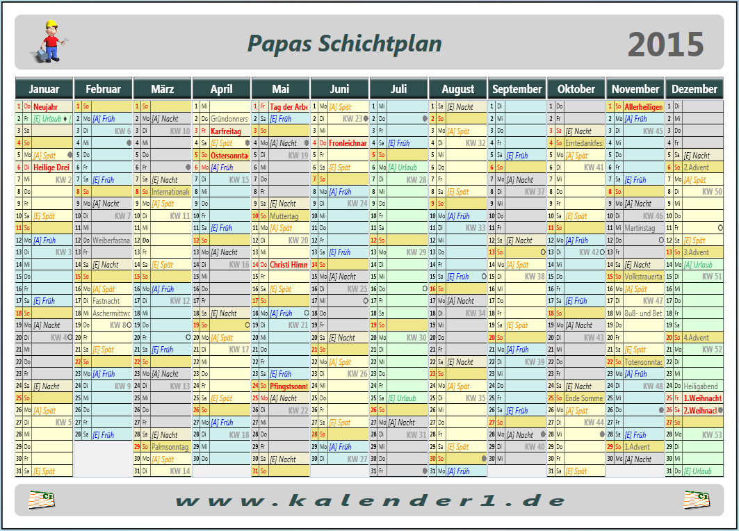 Papas Schichtplan